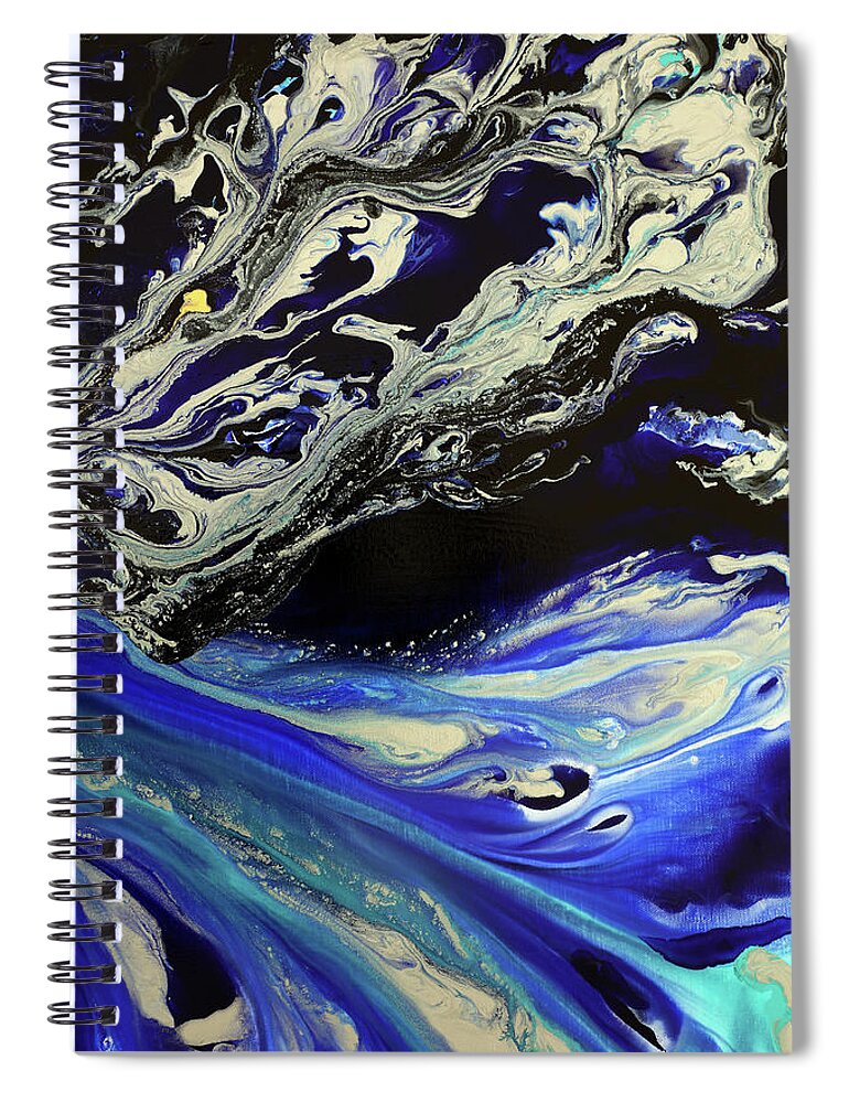 Water Spiral Notebook featuring the painting Splash by Tamara Nelson