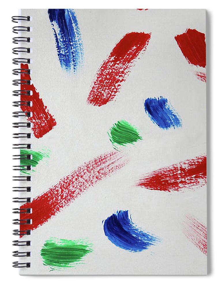Splatter Spiral Notebook featuring the painting Splatter by Deborah Boyd