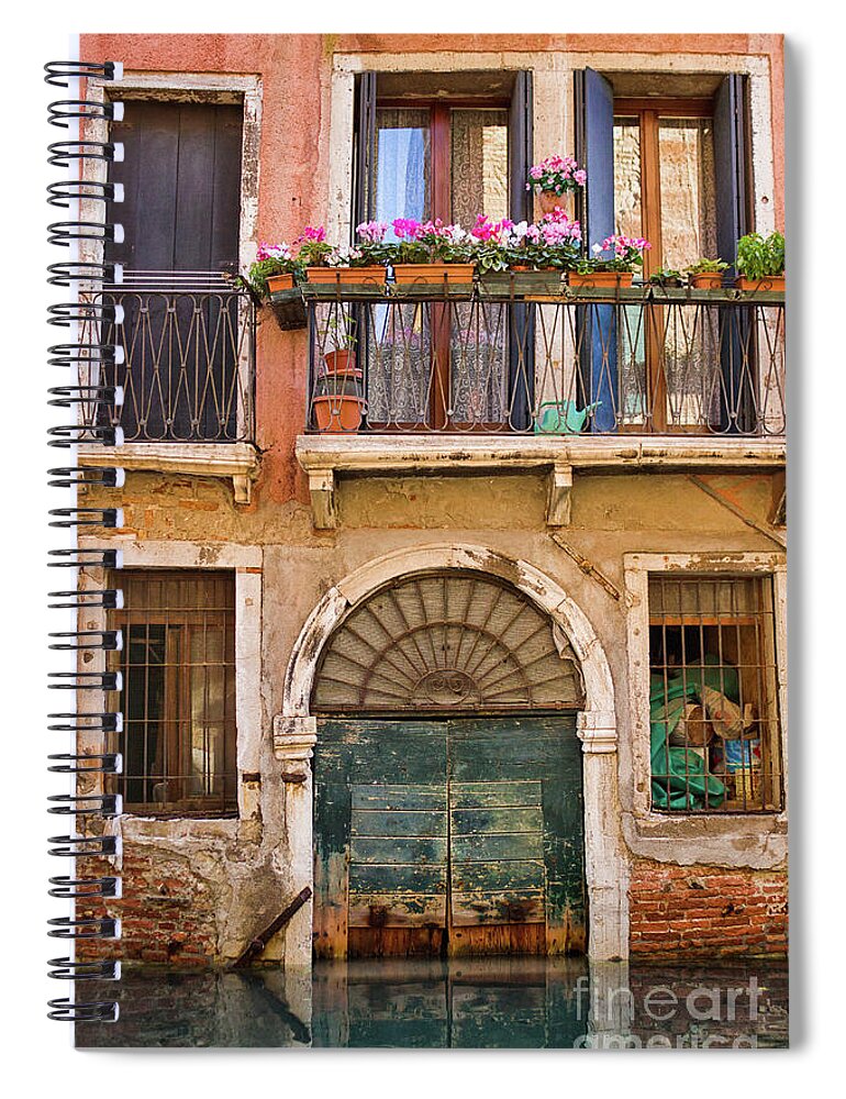 Venice Spiral Notebook featuring the photograph Splendid Decay by Becqi Sherman