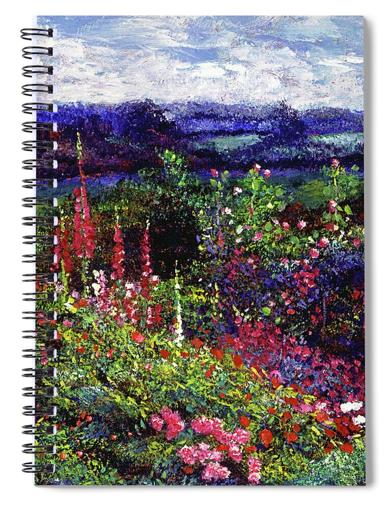 Gardens Spiral Notebook featuring the painting Splendorous Garden by David Lloyd Glover