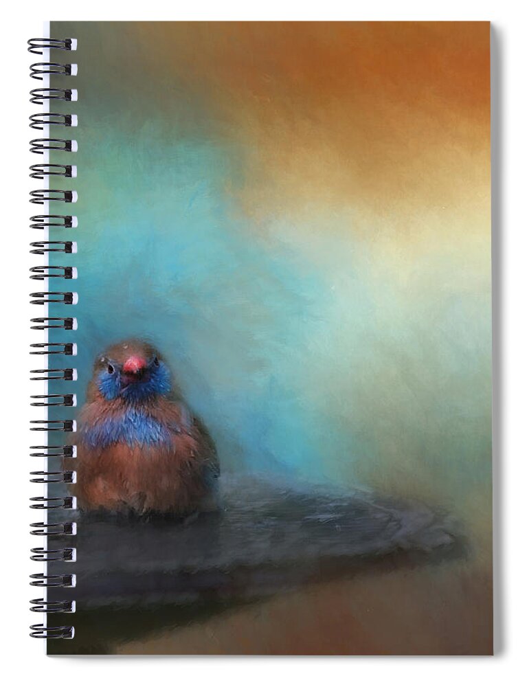 Bird Spiral Notebook featuring the photograph Splish Splash by Kim Hojnacki