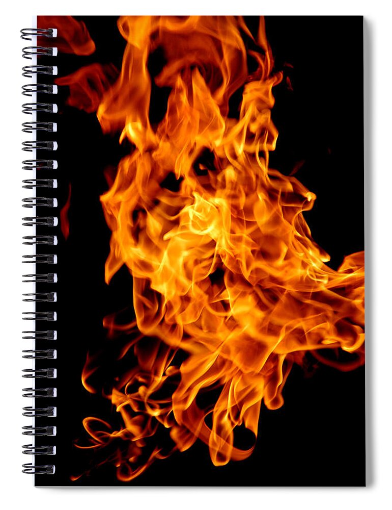 Usa Spiral Notebook featuring the photograph Spooky Hot spirit fire Michigan by LeeAnn McLaneGoetz McLaneGoetzStudioLLCcom