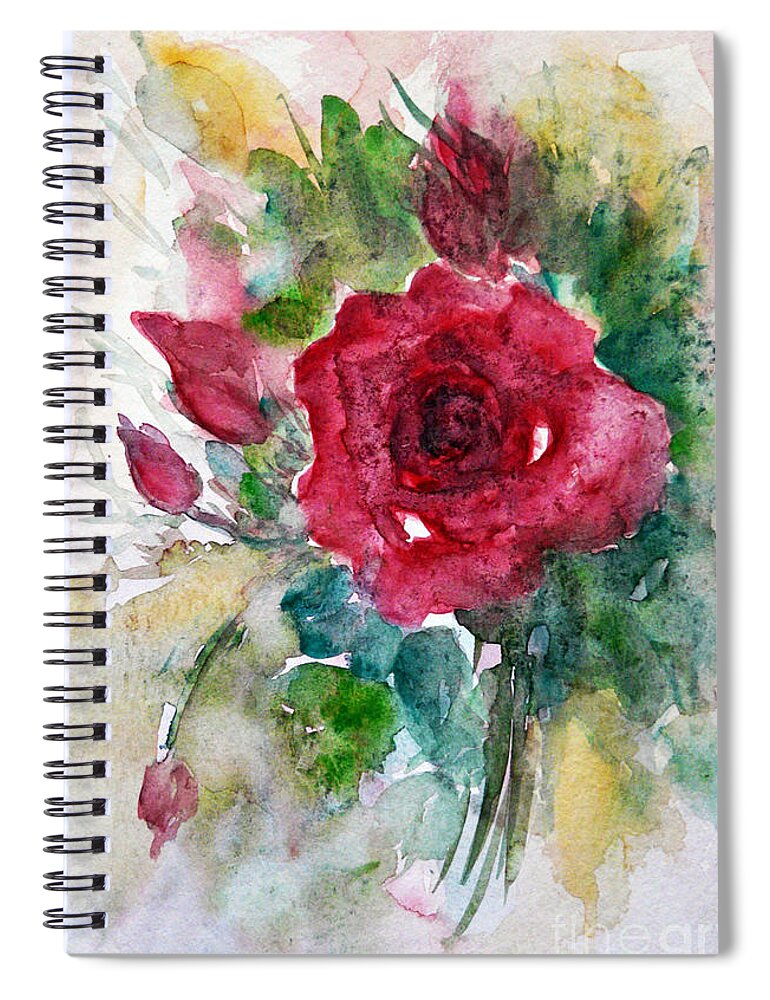 Flowers Spiral Notebook featuring the painting Spring For You by Jasna Dragun