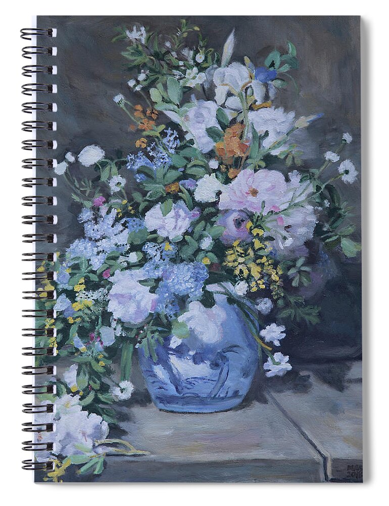 Flower Spiral Notebook featuring the painting Spring Bouquet Part 2 by Masami IIDA