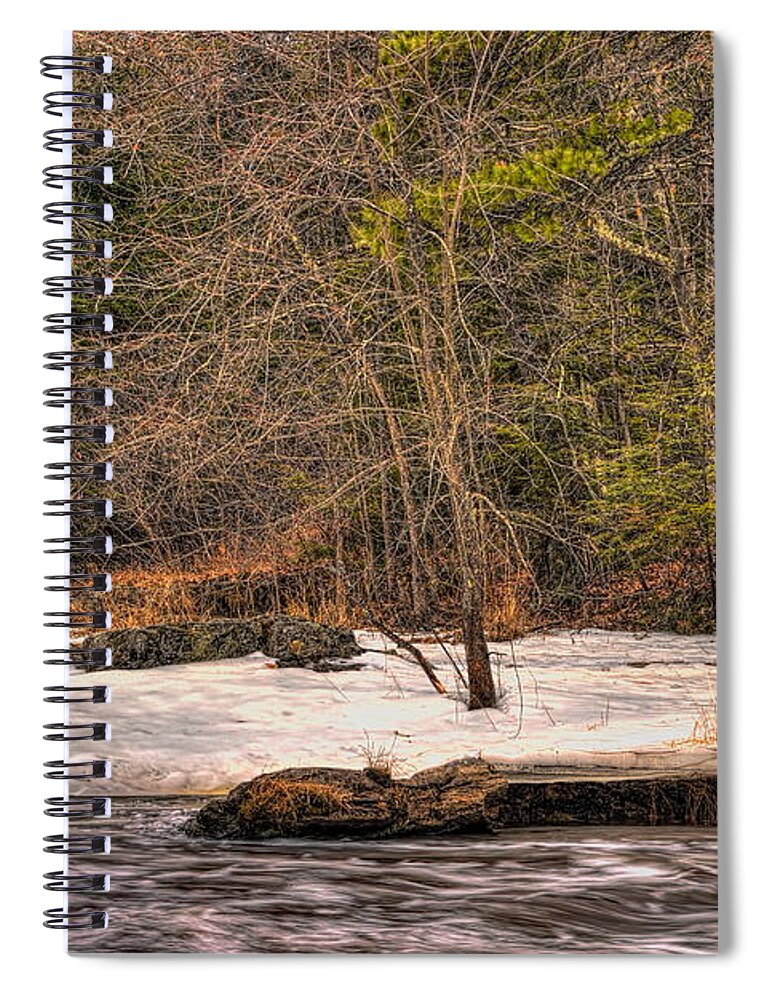 Eau Claire Dells Spiral Notebook featuring the photograph Spring Breakup at Eau Claire Dells Park by Dale Kauzlaric