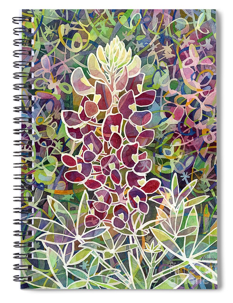 Bluebonnet Spiral Notebook featuring the painting Spring Fling by Hailey E Herrera