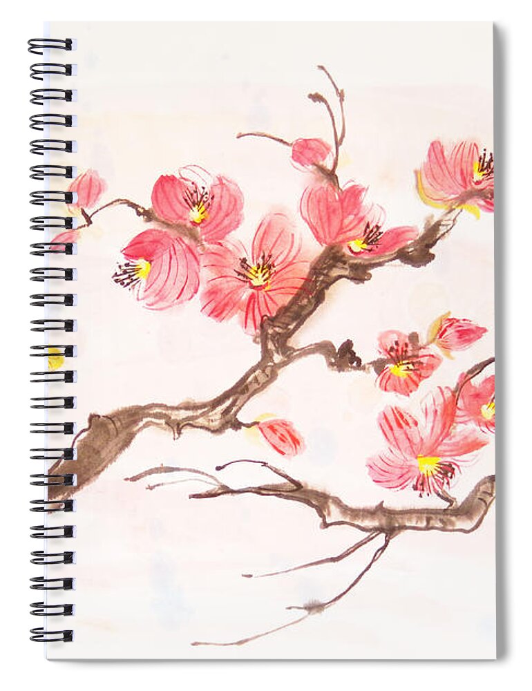 Top Artist Spiral Notebook featuring the painting Spring Glory by Sharon Nelson-Bianco