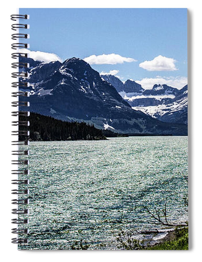 Glacier Spiral Notebook featuring the photograph Many Glacier by Adam Morsa