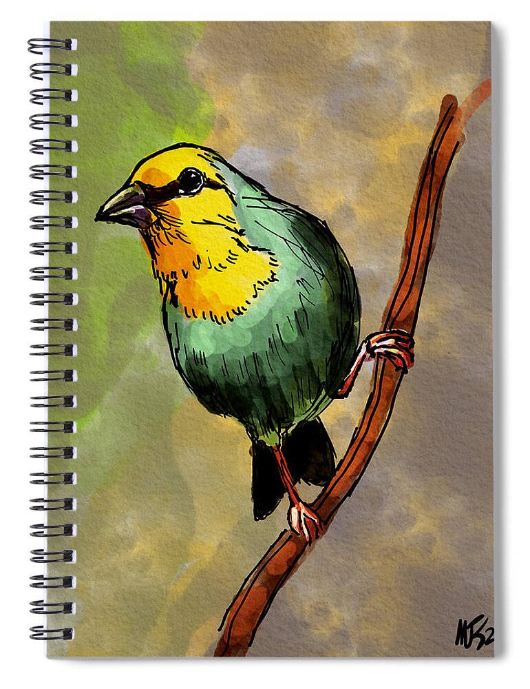 Birds Spiral Notebook featuring the digital art Spring Is Coming by Michael Kallstrom