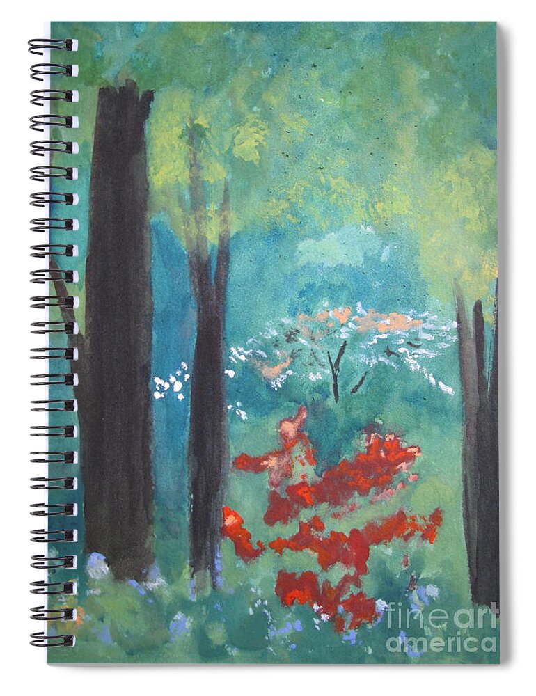 Spring Spiral Notebook featuring the painting Spring by Sandy McIntire
