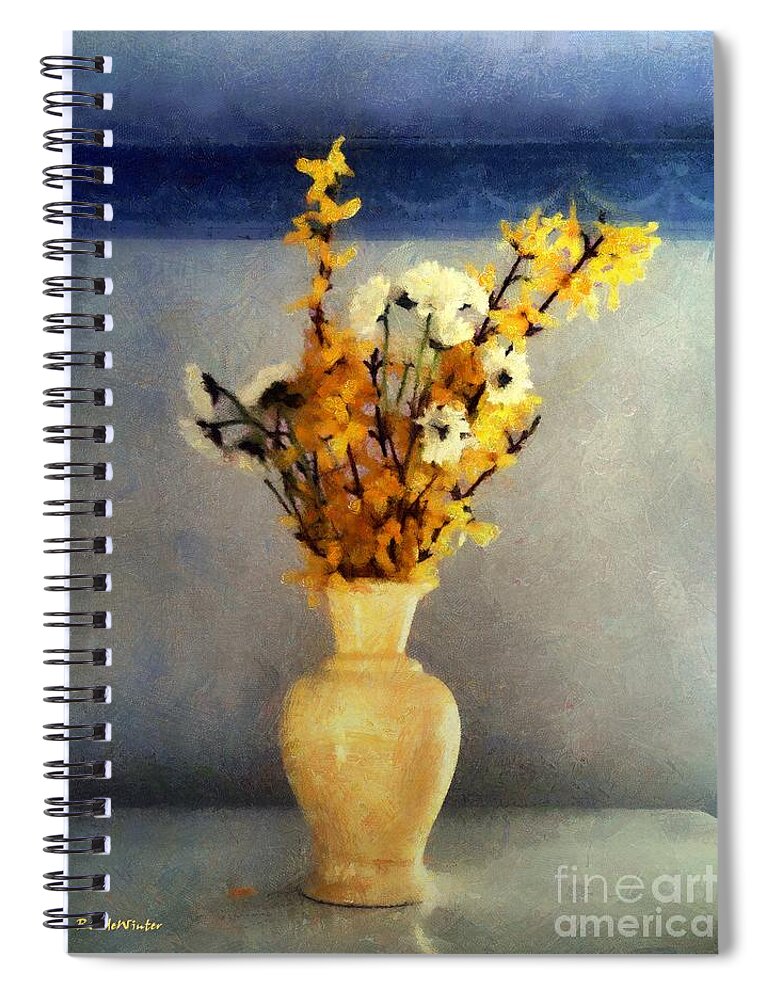 Flowers Spiral Notebook featuring the painting Spring Spice by RC DeWinter