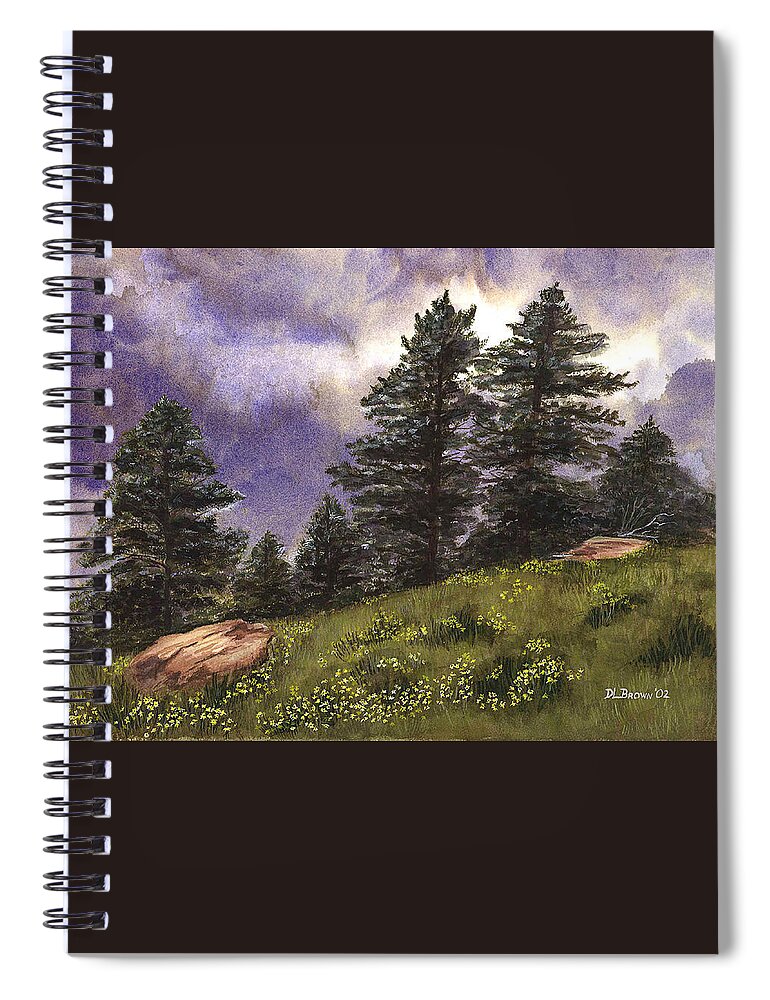 Spring Spiral Notebook featuring the painting Spring Storm by Deb Brown Maher