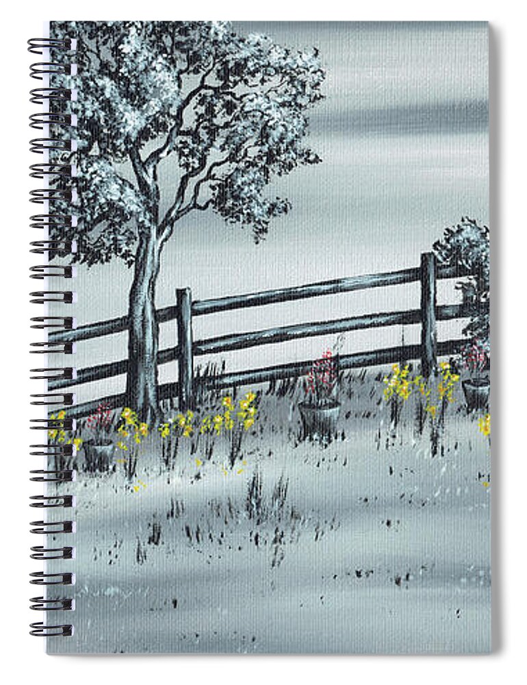 Trees Spiral Notebook featuring the painting Spring Time by Kenneth Clarke