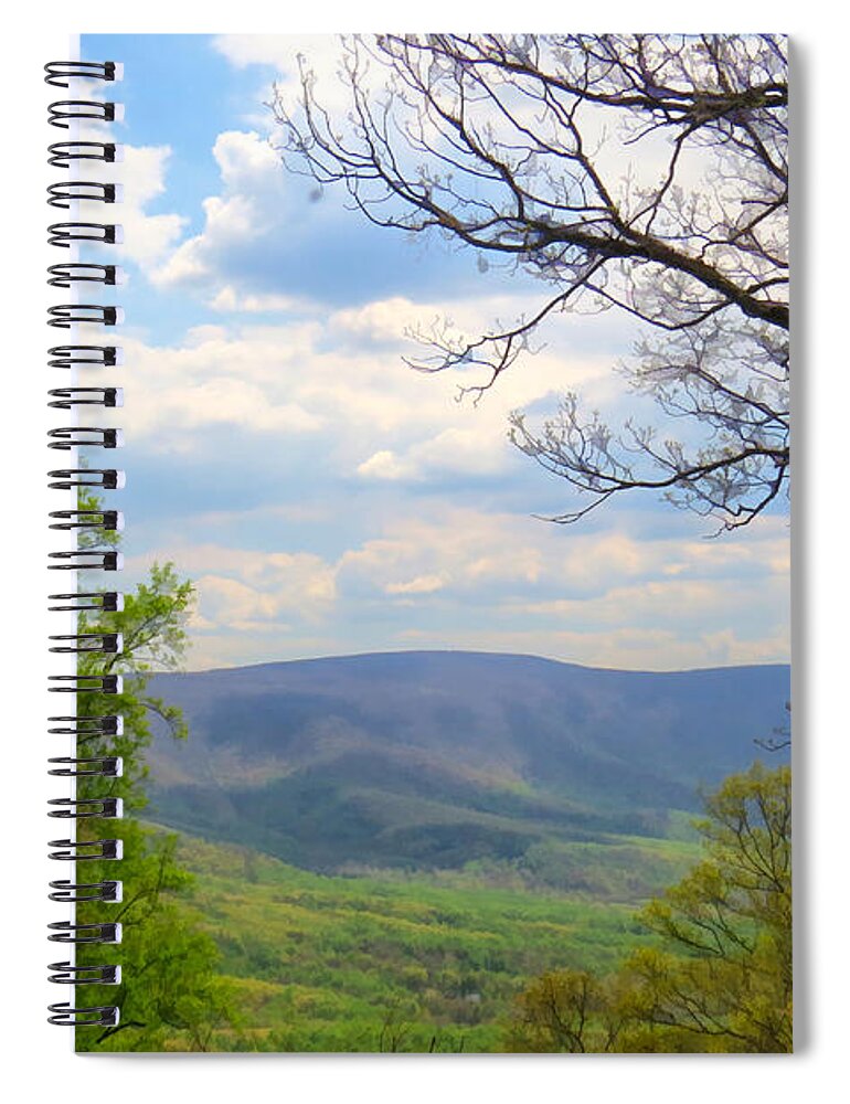 Skyline Drive Spiral Notebook featuring the photograph Spring View Along Skyline Drive by Kerri Farley