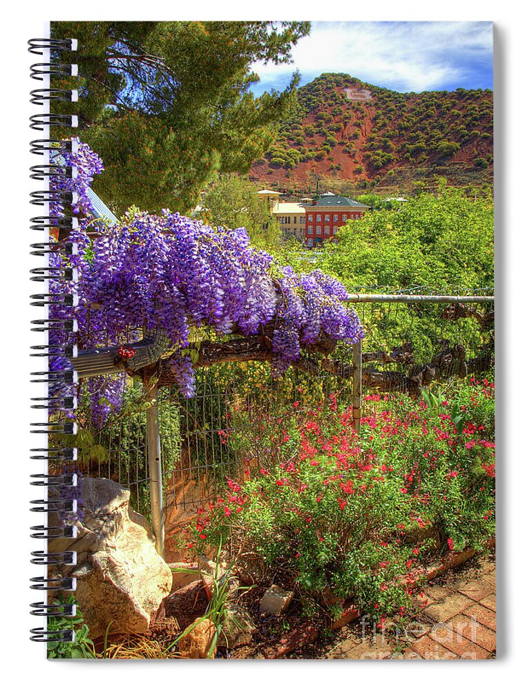Springtime Spiral Notebook featuring the photograph Springtime in Old Bisbee Arizona by Charlene Mitchell