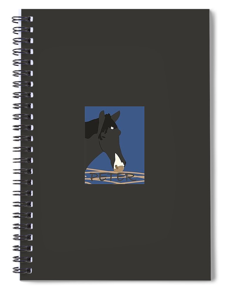 Pony Spiral Notebook featuring the digital art Sprout Peter by Caroline Elgin