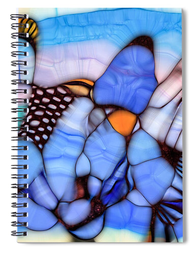 Storm Spiral Notebook featuring the digital art Squall by Lynellen Nielsen