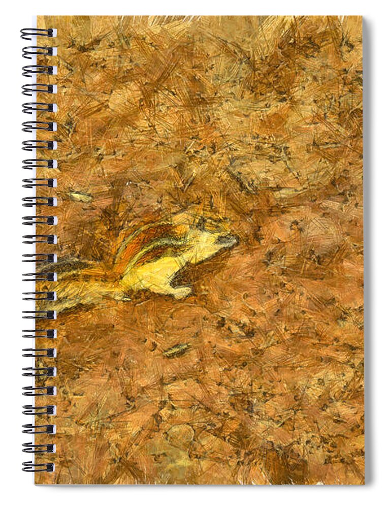 Squirrel Spiral Notebook featuring the photograph Squirrel on the ground by Ashish Agarwal