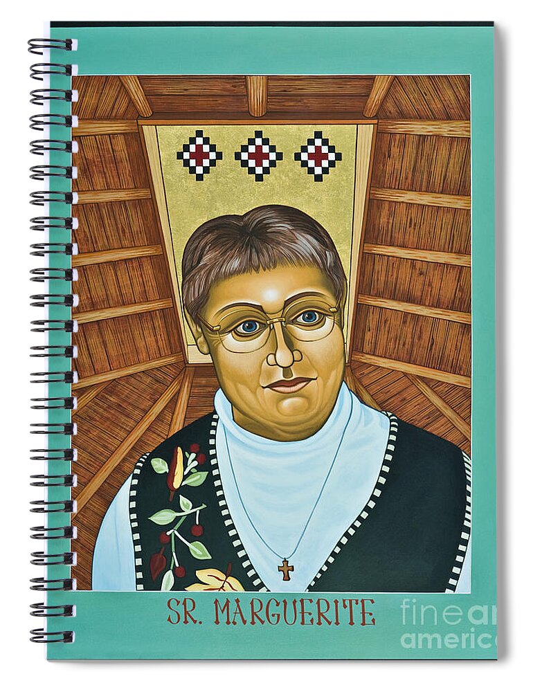 Sr. Marguerite Bartz Spiral Notebook featuring the painting Sr. Marguerite Bartz - LWMAB by Lewis Williams OFS