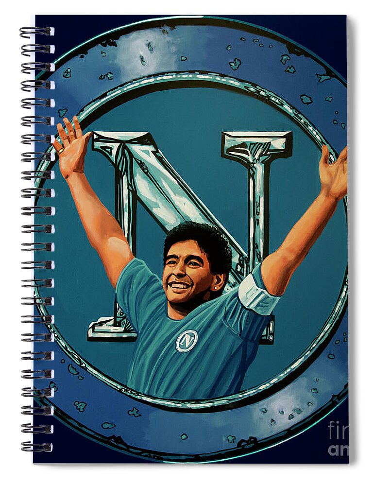 Ssc Napoli Spiral Notebook featuring the painting SSC Napoli Painting by Paul Meijering