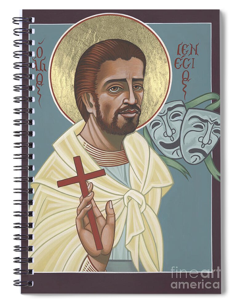 St Genisius Spiral Notebook featuring the painting St Genisius Patron of Actors 279 by William Hart McNichols