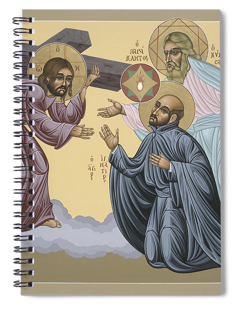 St Ignatius Vision At La Storta Spiral Notebook featuring the painting St Ignatius Vision at La Storta 074 by William Hart McNichols