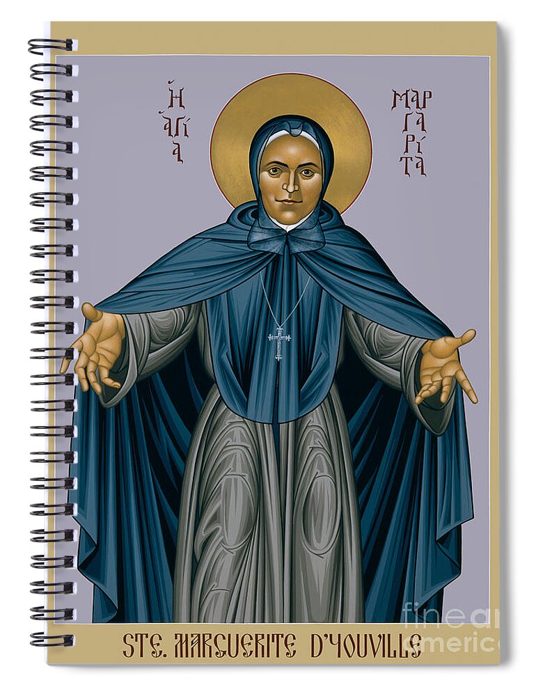 St. Marguerite D'youville Spiral Notebook featuring the painting St. Marguerite d'Youville - RLMDY by Br Robert Lentz OFM