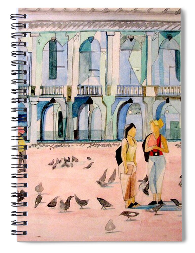 Europe Spiral Notebook featuring the painting St Marks by Patricia Arroyo