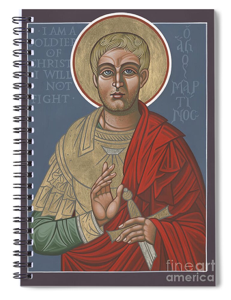 St Martin The Soldier Of Christ Spiral Notebook featuring the painting St Martin the Soldier of Christ 234 by William Hart McNichols