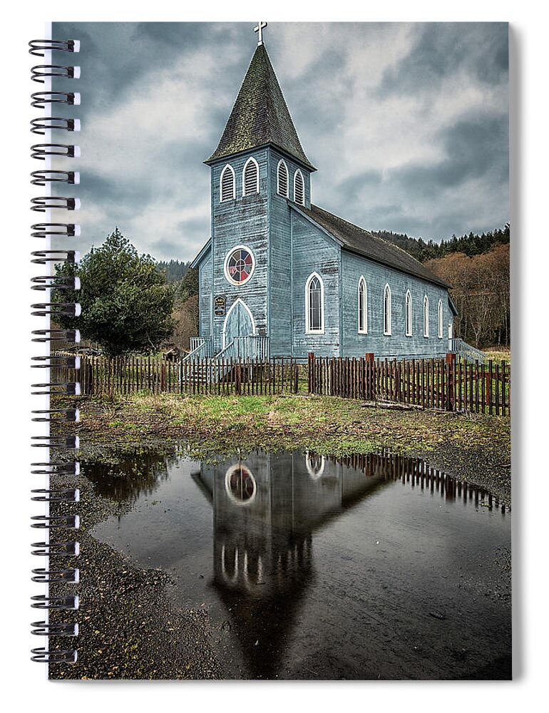 Washington Spiral Notebook featuring the photograph St Mary's Church by Robert Fawcett