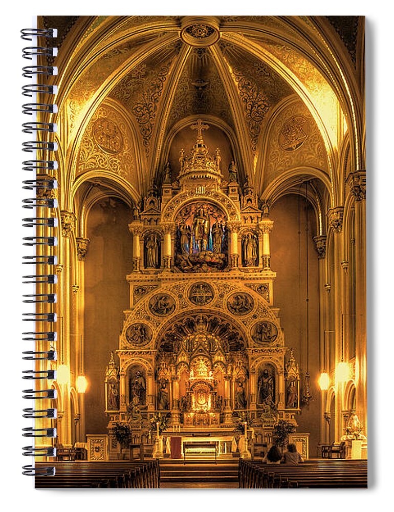 Chicago Spiral Notebook featuring the photograph St. Michael's in Old town by Rod Melotte