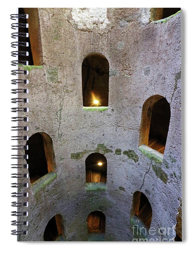 Orvieto Spiral Notebook featuring the photograph St Patricks Well 0675 by Jack Schultz