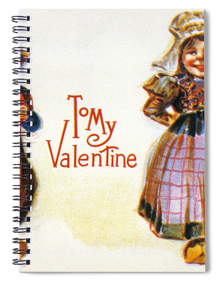 1900 Spiral Notebook featuring the photograph St. Valentines Day Card by Granger