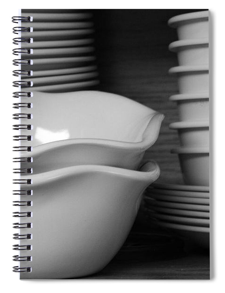 Dish Spiral Notebook featuring the photograph Stacked by Lyle Hatch