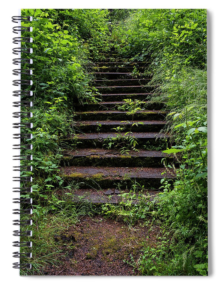 Astoria Spiral Notebook featuring the photograph Stairway of Memory by Robert Potts