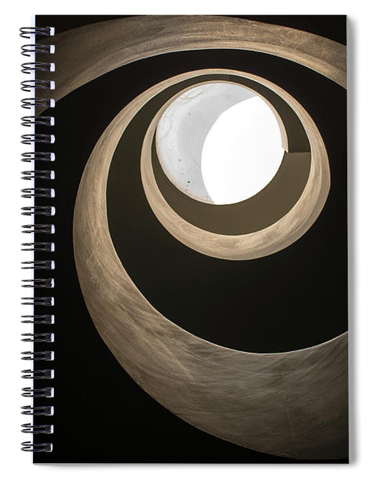 Stairwell Spiral Notebook featuring the photograph Stairwell by Jarmo Honkanen