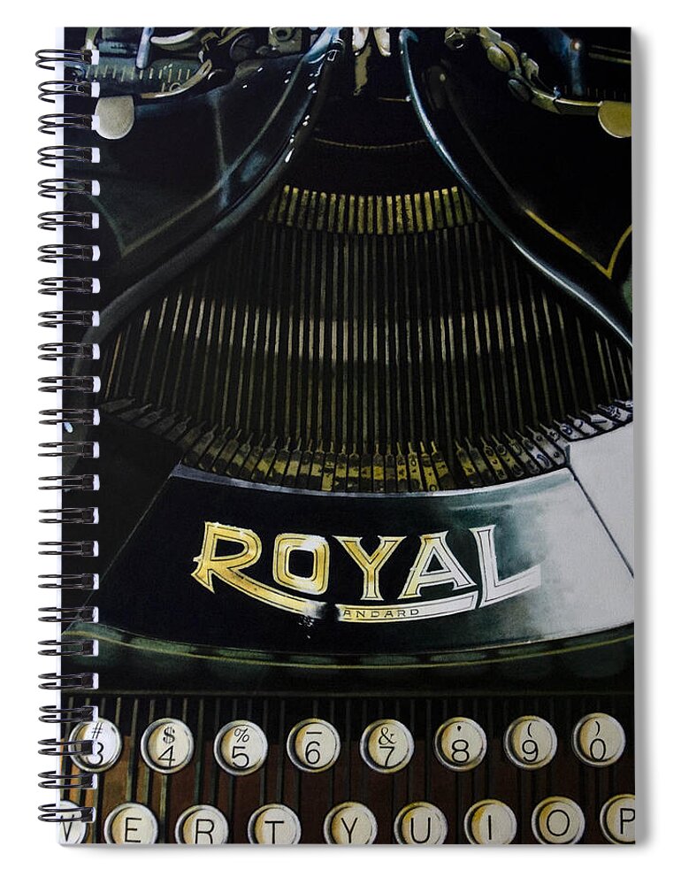 Typewriter Spiral Notebook featuring the painting Standard by Denny Bond