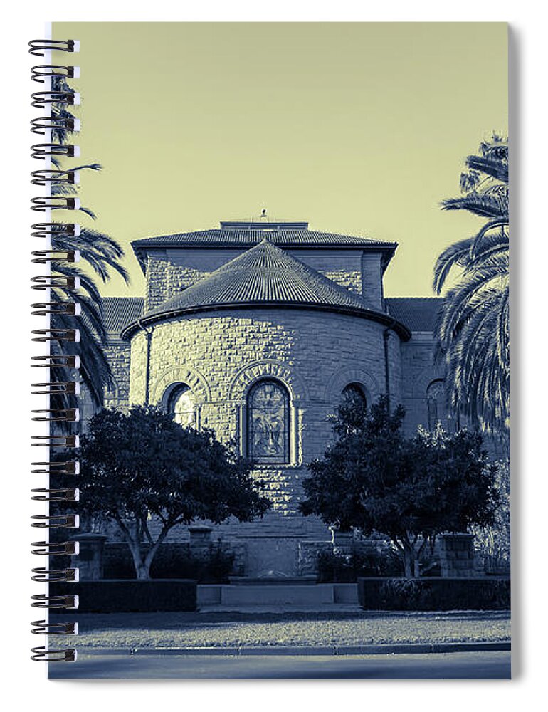 Architectures Spiral Notebook featuring the photograph Stanford Chapel in split tones by Jonathan Nguyen