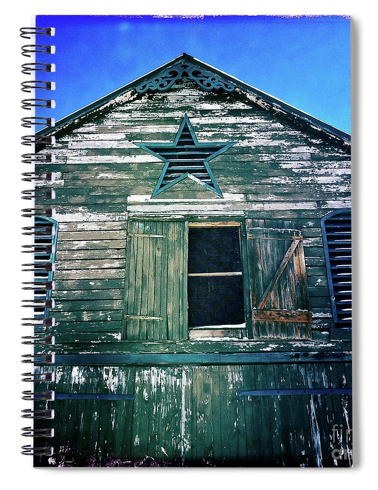 Star Barn Spiral Notebook featuring the photograph Star Barn I by Kevyn Bashore