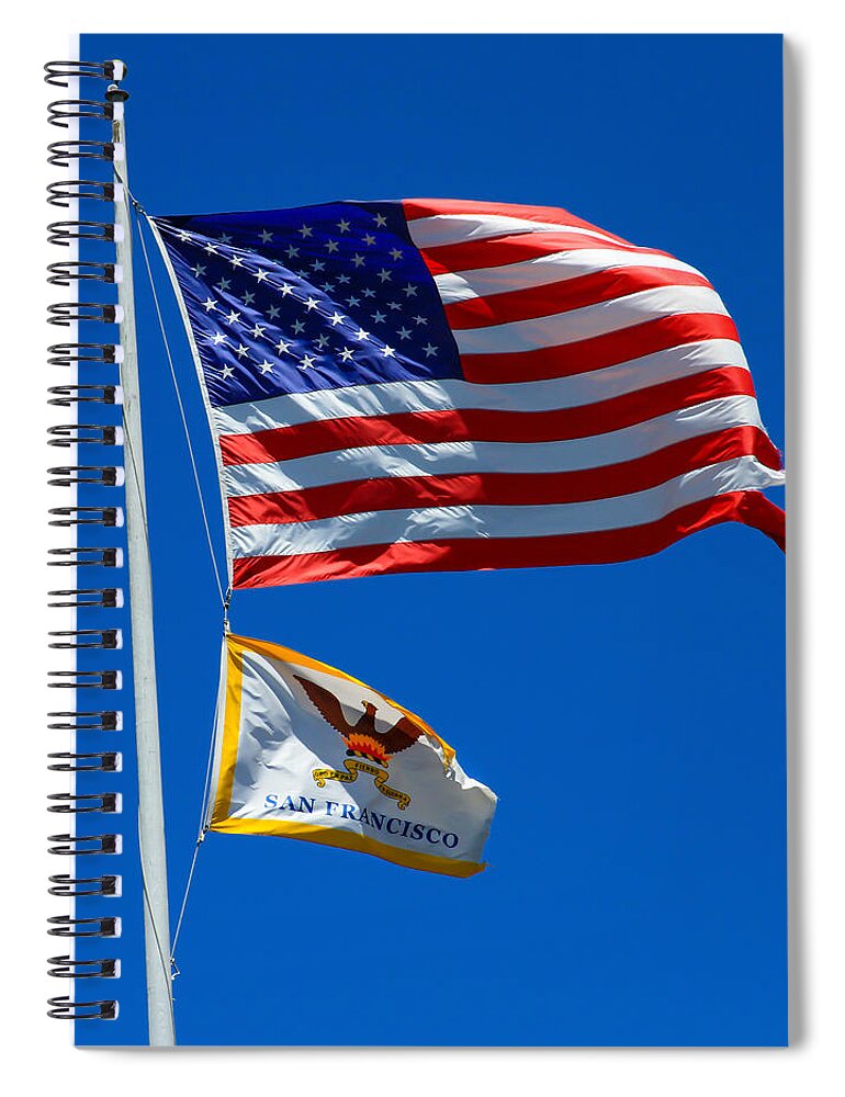 Bonnie Follett Spiral Notebook featuring the photograph Star Spangled Banner by Bonnie Follett
