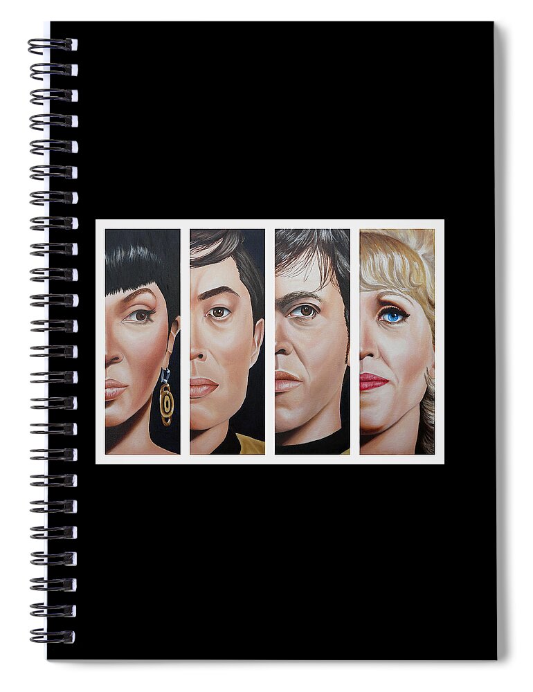 Star Trek Spiral Notebook featuring the painting Star Trek Set Two by Vic Ritchey