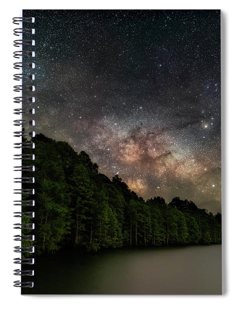 Starlight Swimming Spiral Notebook featuring the photograph Starlight Swimming by Russell Pugh