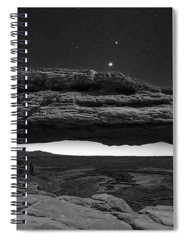 Art Spiral Notebook featuring the photograph Stars over the Land by Jon Glaser