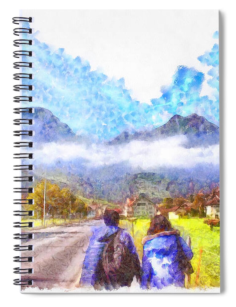 Switzerland Spiral Notebook featuring the photograph Starting to explore a wonderland by Ashish Agarwal