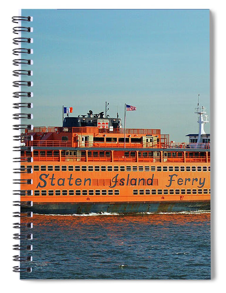 Staten Spiral Notebook featuring the photograph Staten Island Ferry by James Kirkikis
