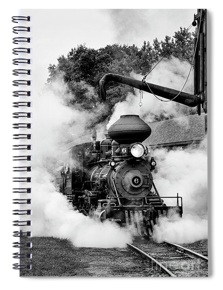 Steam Engine Spiral Notebook featuring the photograph Steam Engine #6 by Tamara Becker