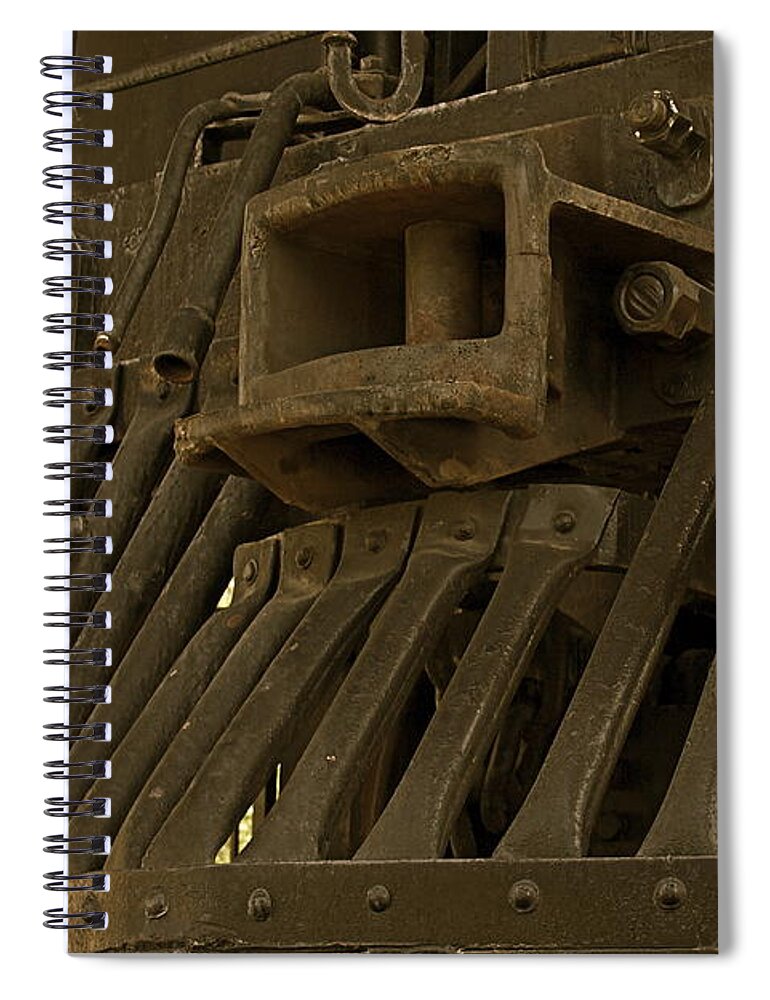Steam Train Spiral Notebook featuring the photograph Steam Train Cow-Pusher by Todd Kreuter
