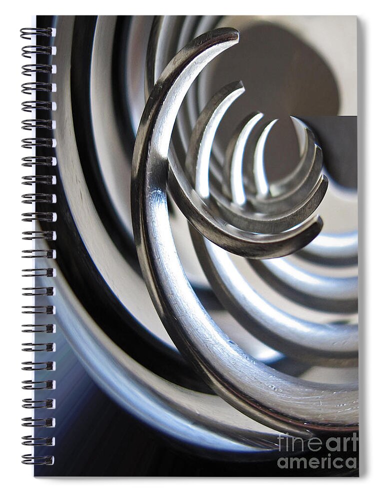 Wall Art Spiral Notebook featuring the photograph Steel Curves by Kelly Holm