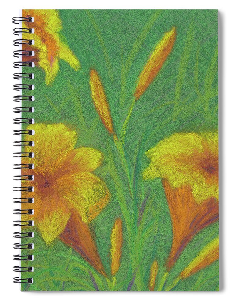Stella D'oro Spiral Notebook featuring the pastel Stella d'Oro #2 by Anne Katzeff