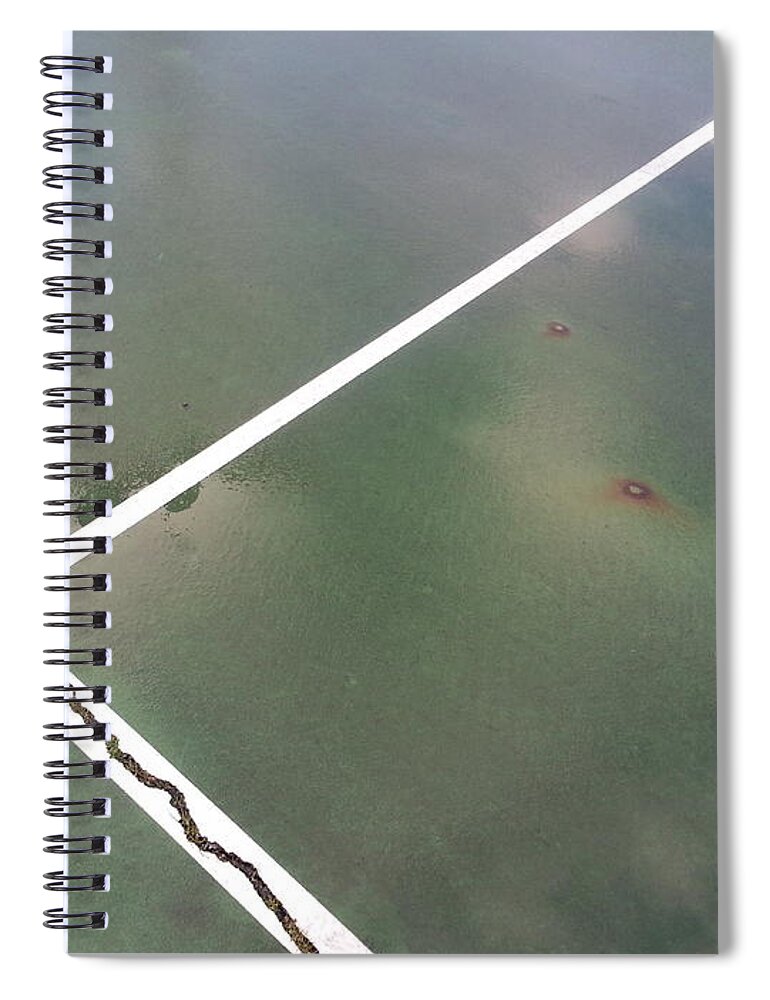 Tennis Spiral Notebook featuring the photograph Step on a crack... by Robert Knight